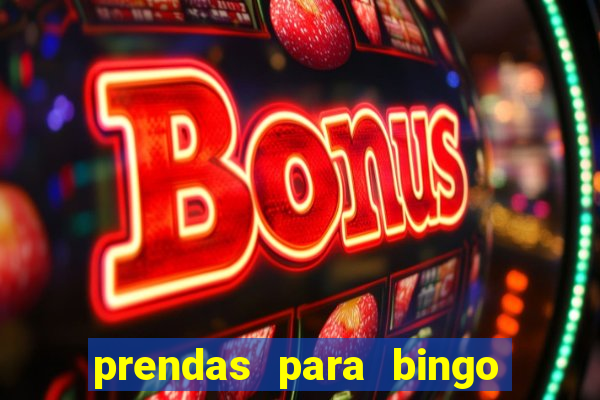 prendas para bingo de natal